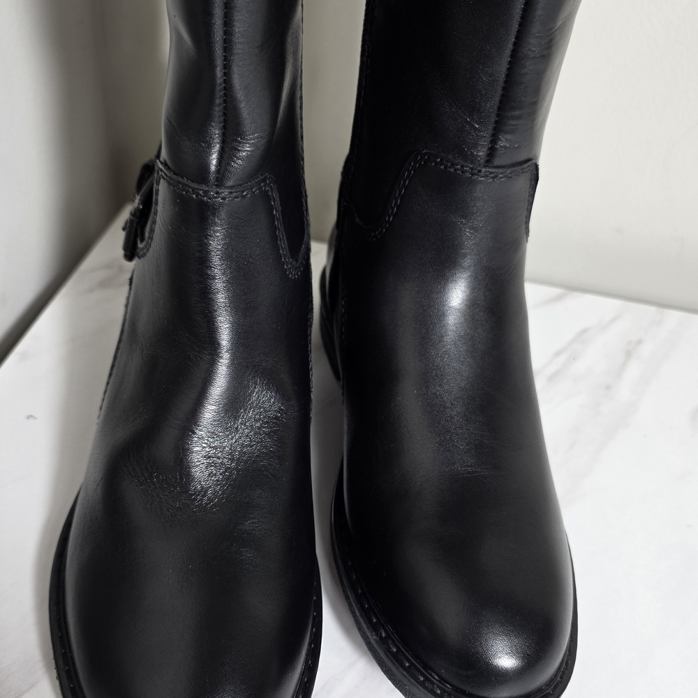 Easy Spirit Jackie Riding Boots Black Leather Women’s Size 5.5M Buckle Knee High - Picture 4 of 7